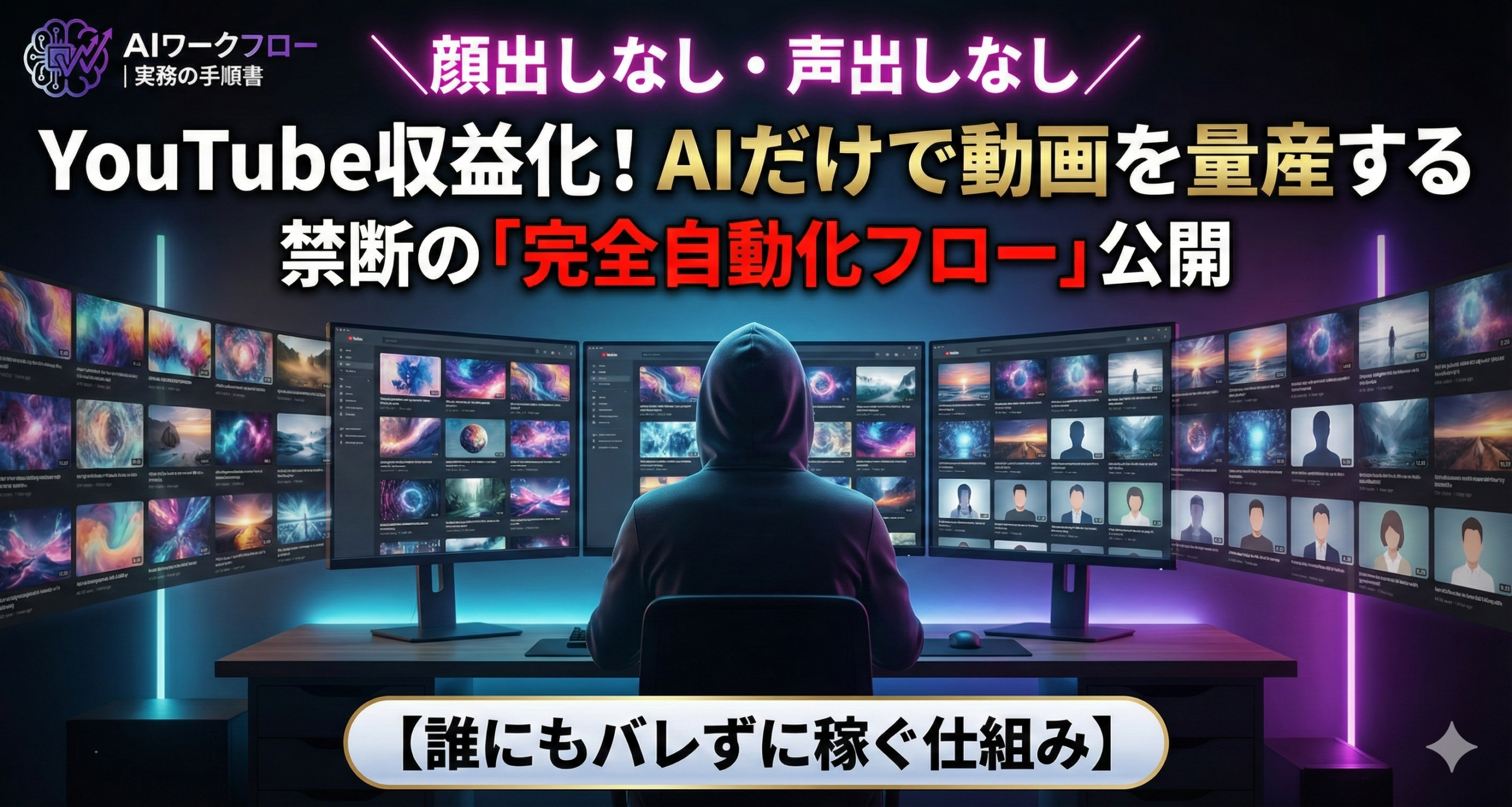 顔出しなし・声出しなしでYouTube収益化！AIだけで動画を量産する「完全自動化フロー」公開
