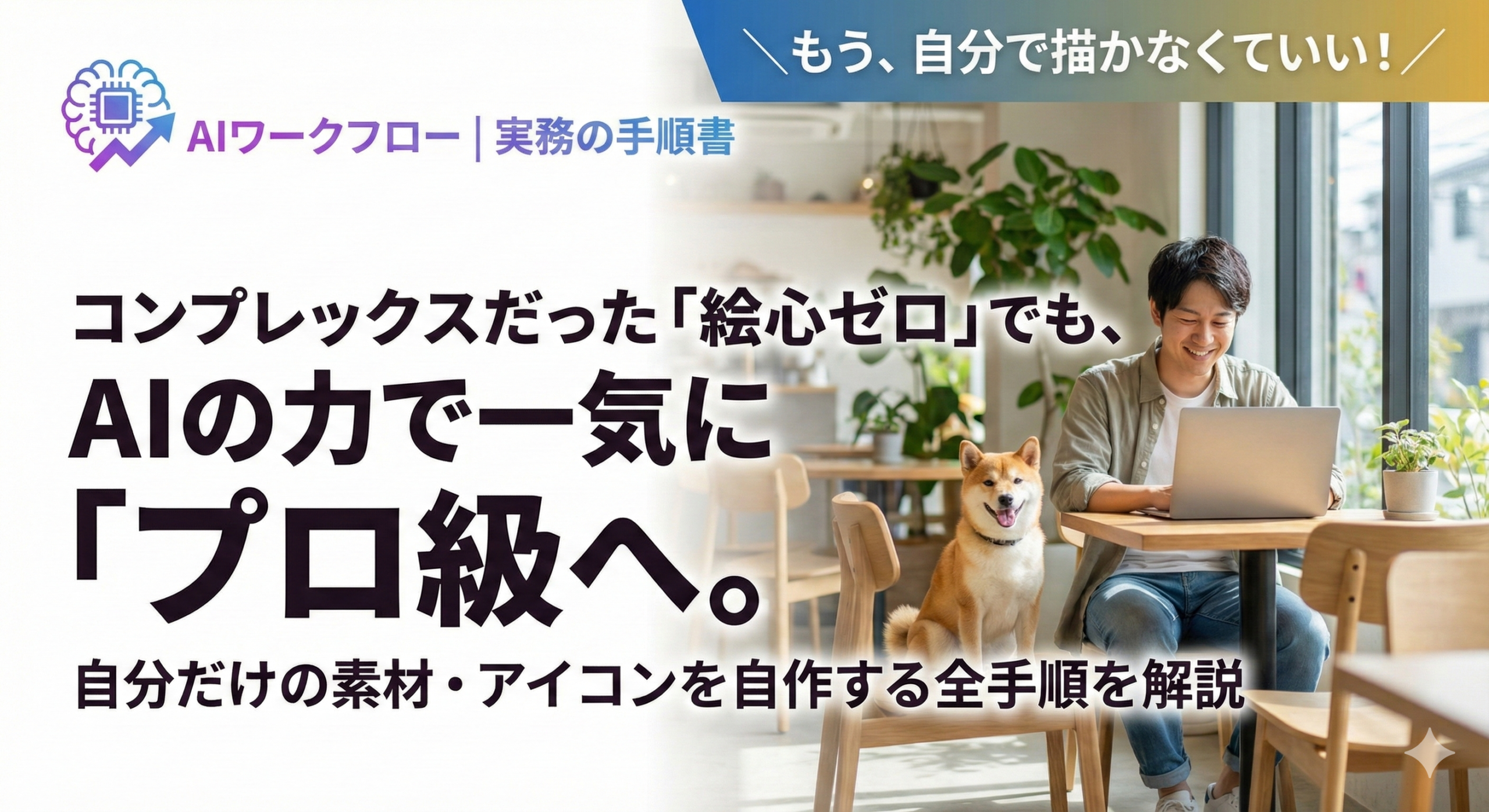 「絵心ゼロ」でもプロ級へ。AIにお絵描きさせてフリー素材・アイコンを自作する全手順