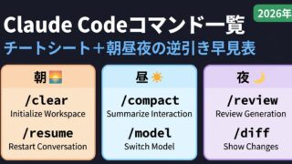 Claude Codeコマンド一覧チートシート